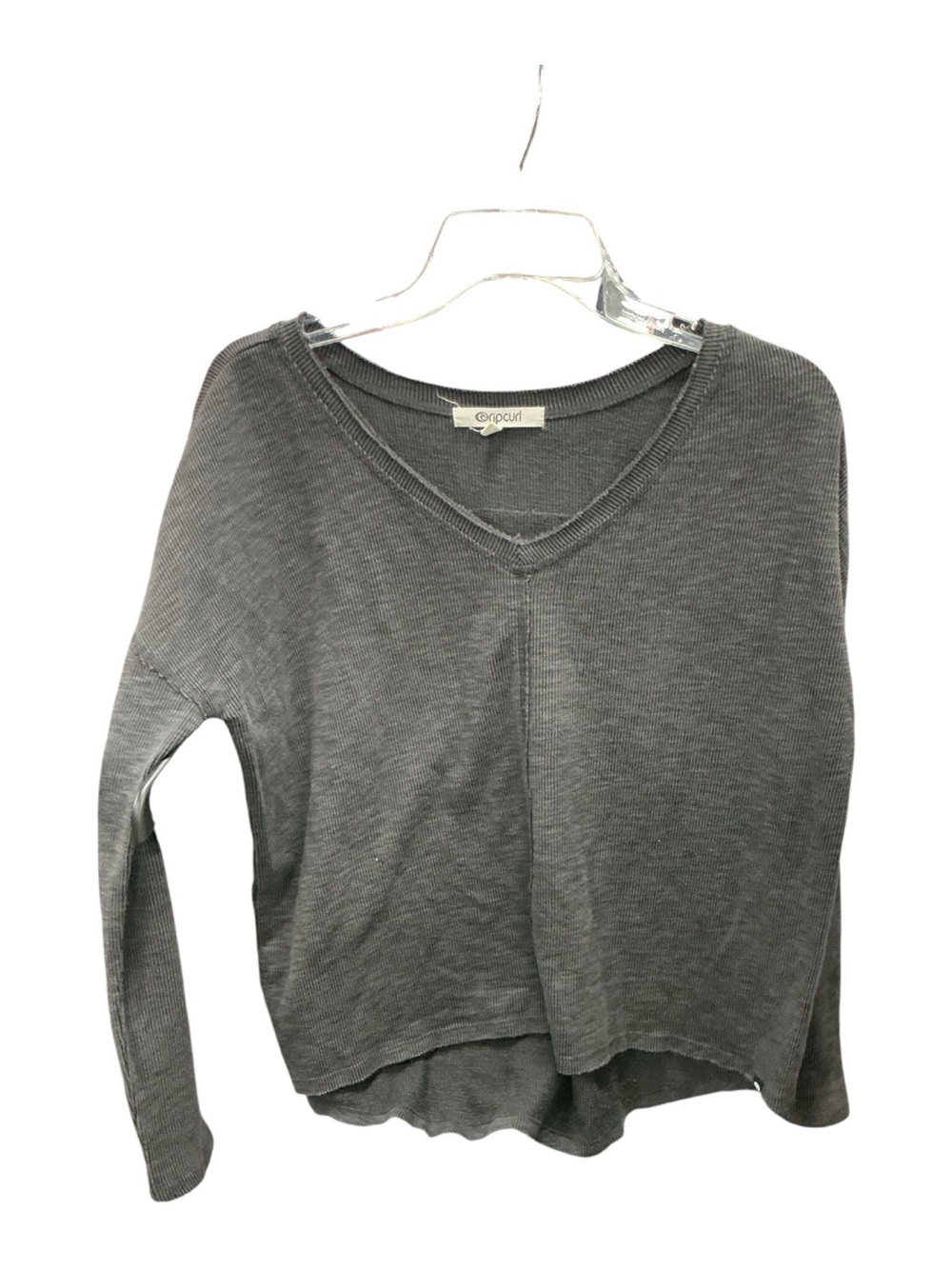 Rip Curl Women's Gray V-Neck Lightweight Pullover Sweater
